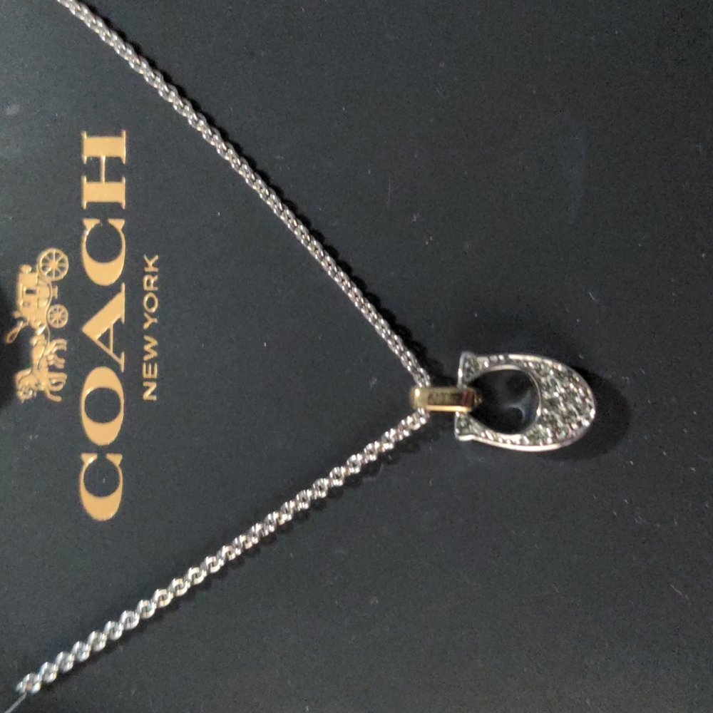 Coach pendant necklace
